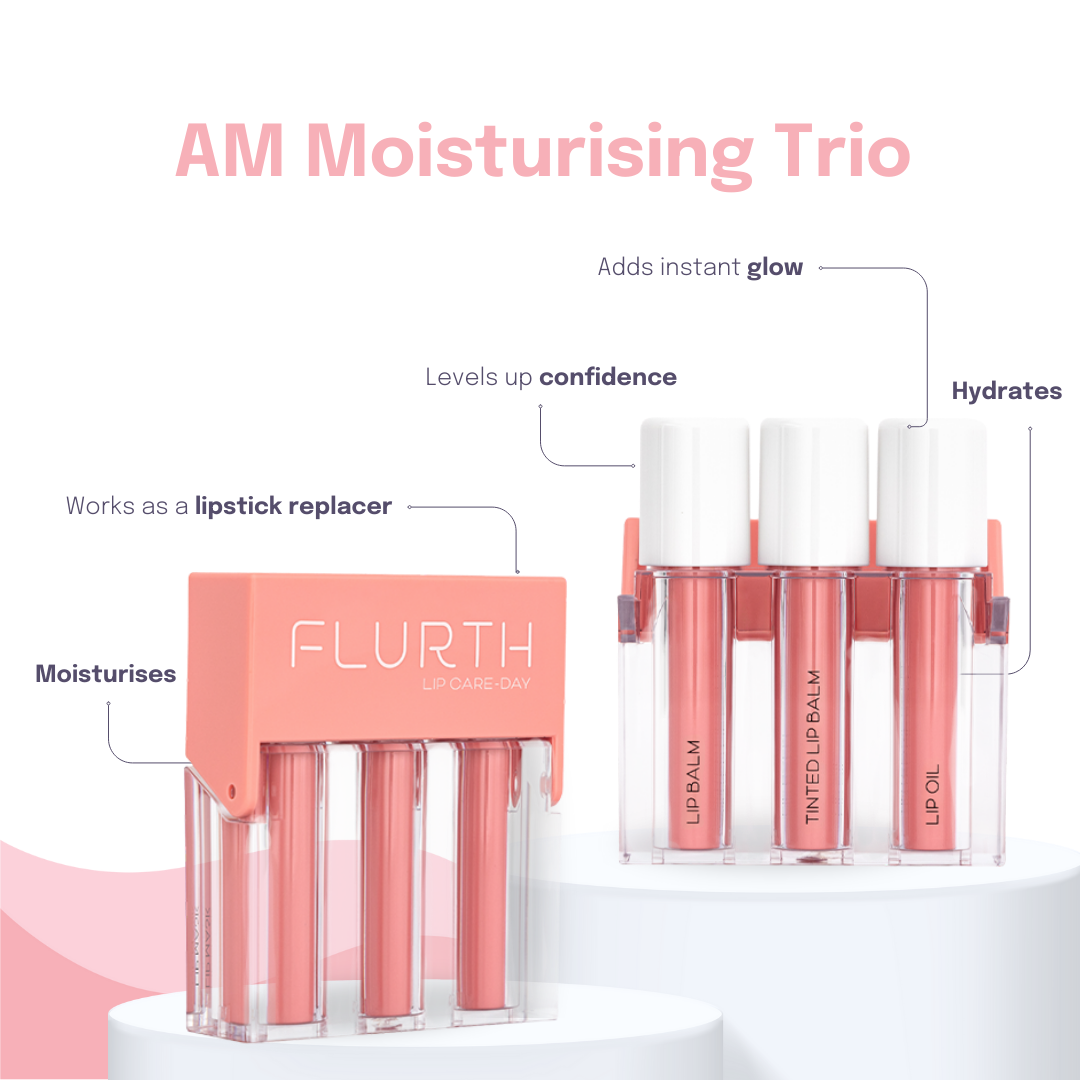 24-Hour Lip Skincare Bundle — AM & PM Korean Lip Care Trios